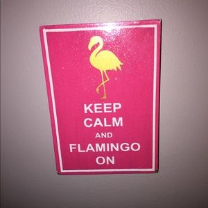 keep calm and flamingo on wall decor